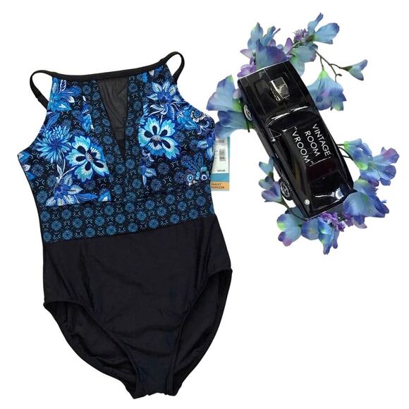 Swim Solutions NWT Tummy Control One Piece Swimwear Women 12 - Picture 1 of 12